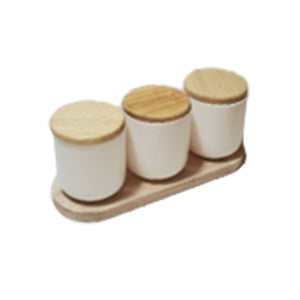 Tall jar set (3-piece) with tray Tall jar set (3-piece) with tray